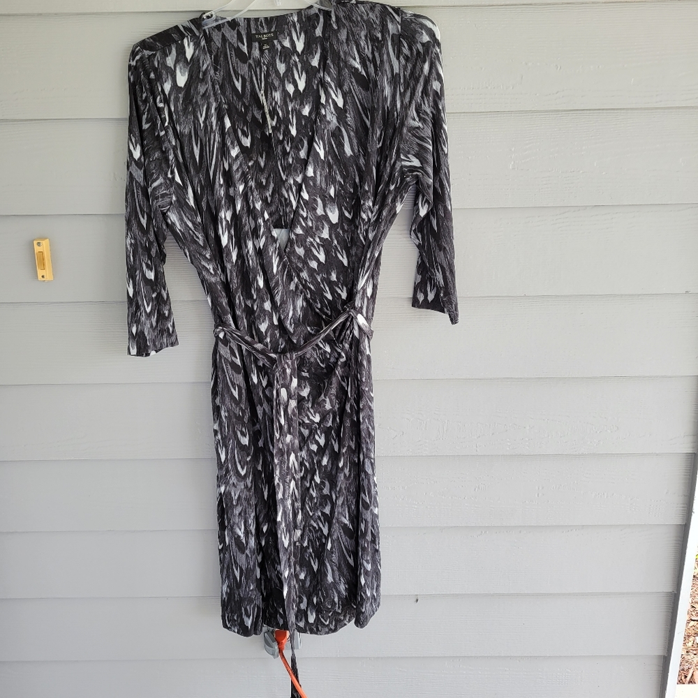 Talbots wrap look dress NWT 1X